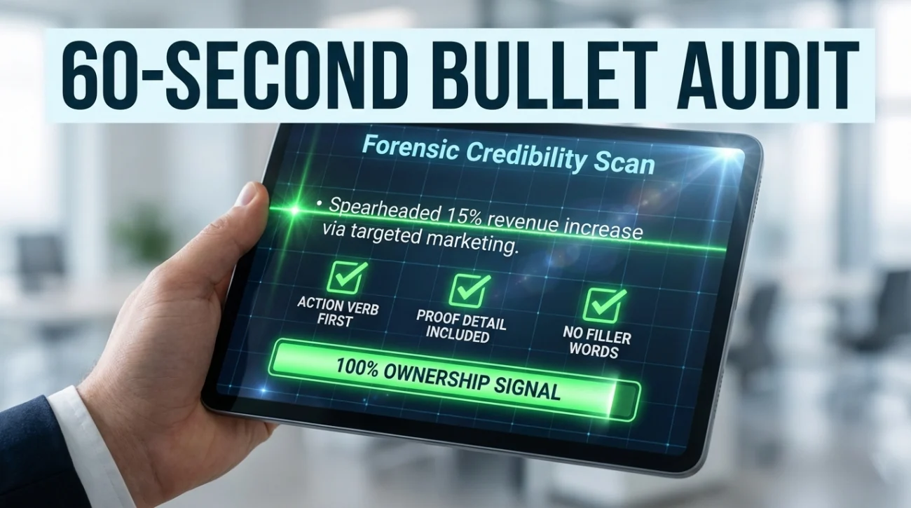 Self Audit Checklist For Professional Resume Ownership Bullets