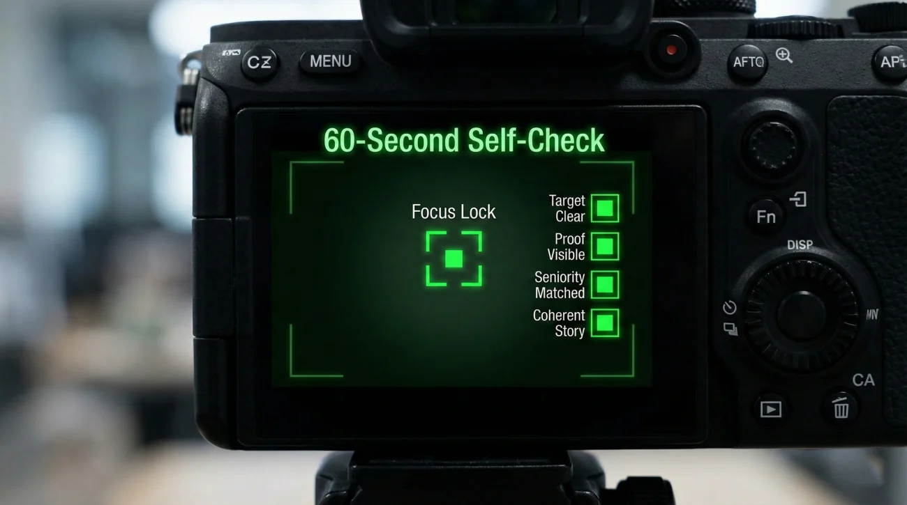 Sixty Second Resume Headline Self Check Checklist Before Applying