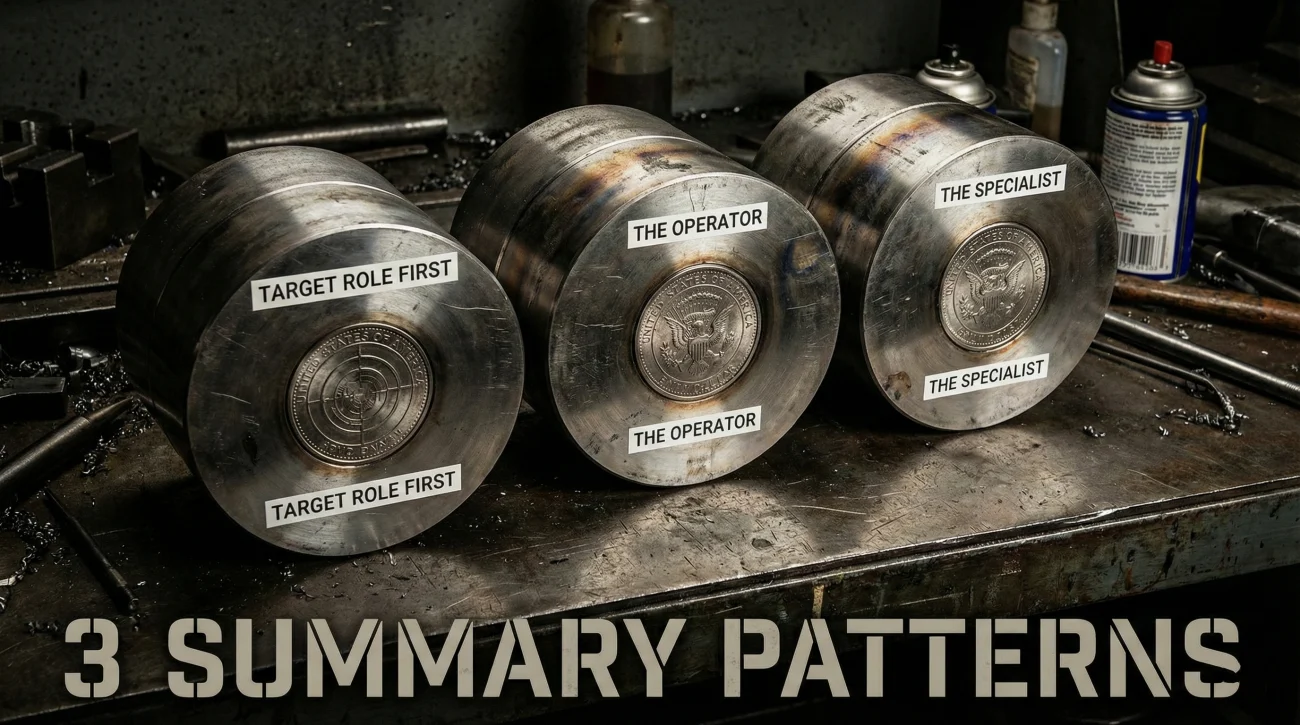 Three Founder Resume Summary Patterns Visualized As Coin Dies