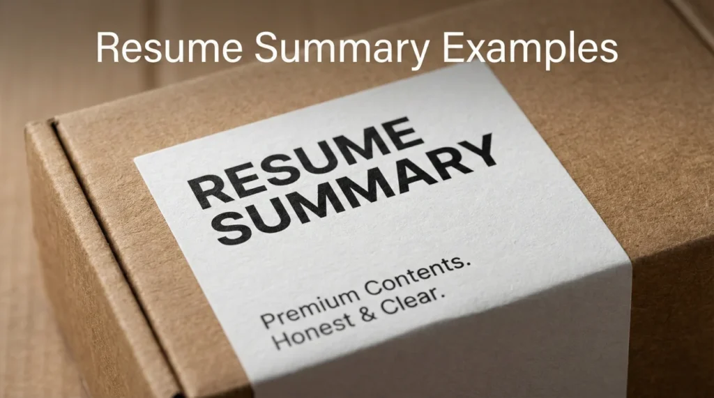 Resume Summary Examples