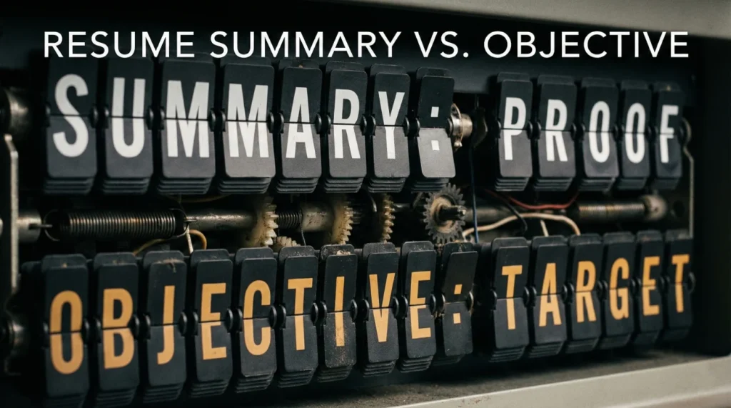 Resume Summary Vs Objective