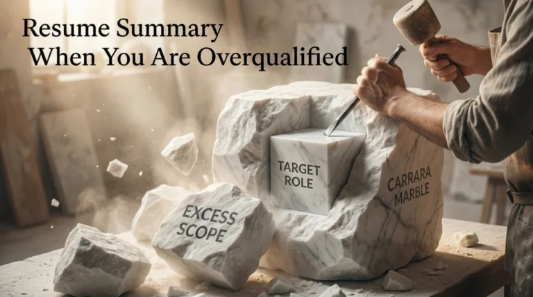 Resume Summary When You Are Overqualified: Signal You Want This Scope