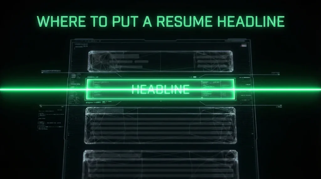 Where To Put Resume Headline