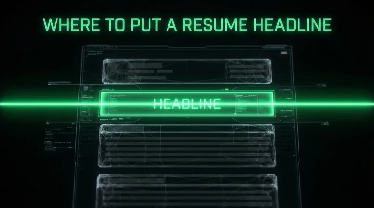 Where to Put a Resume Headline: Placement Rules That Don’t Break ATS