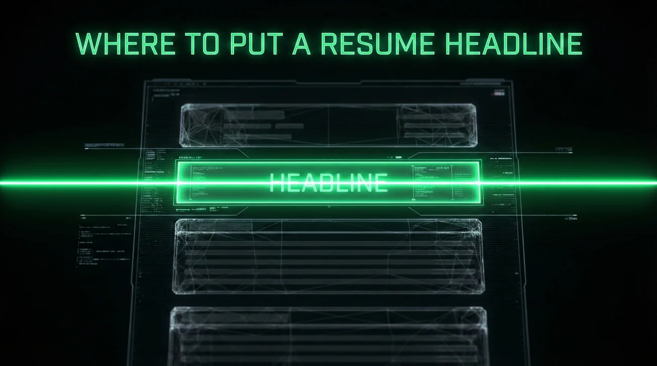 Where To Put Resume Headline