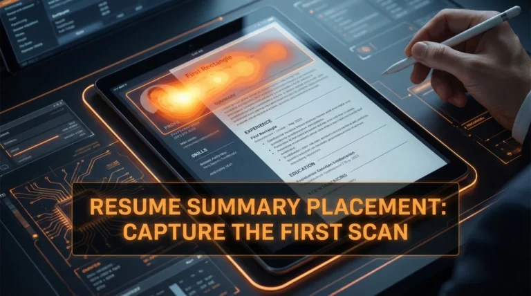 Where to Put a Resume Summary: Placement Rules That Make Recruiters Read It