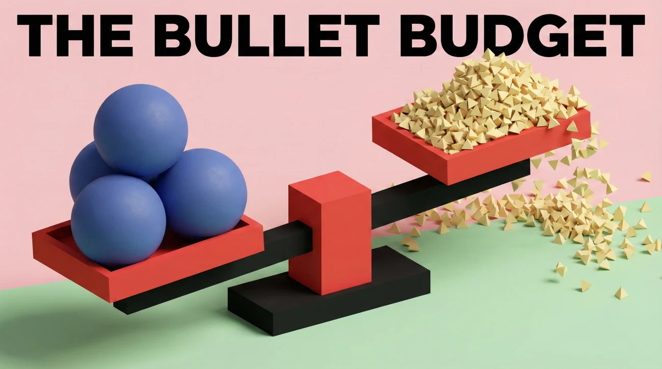 Bullet Points Budget Concept
