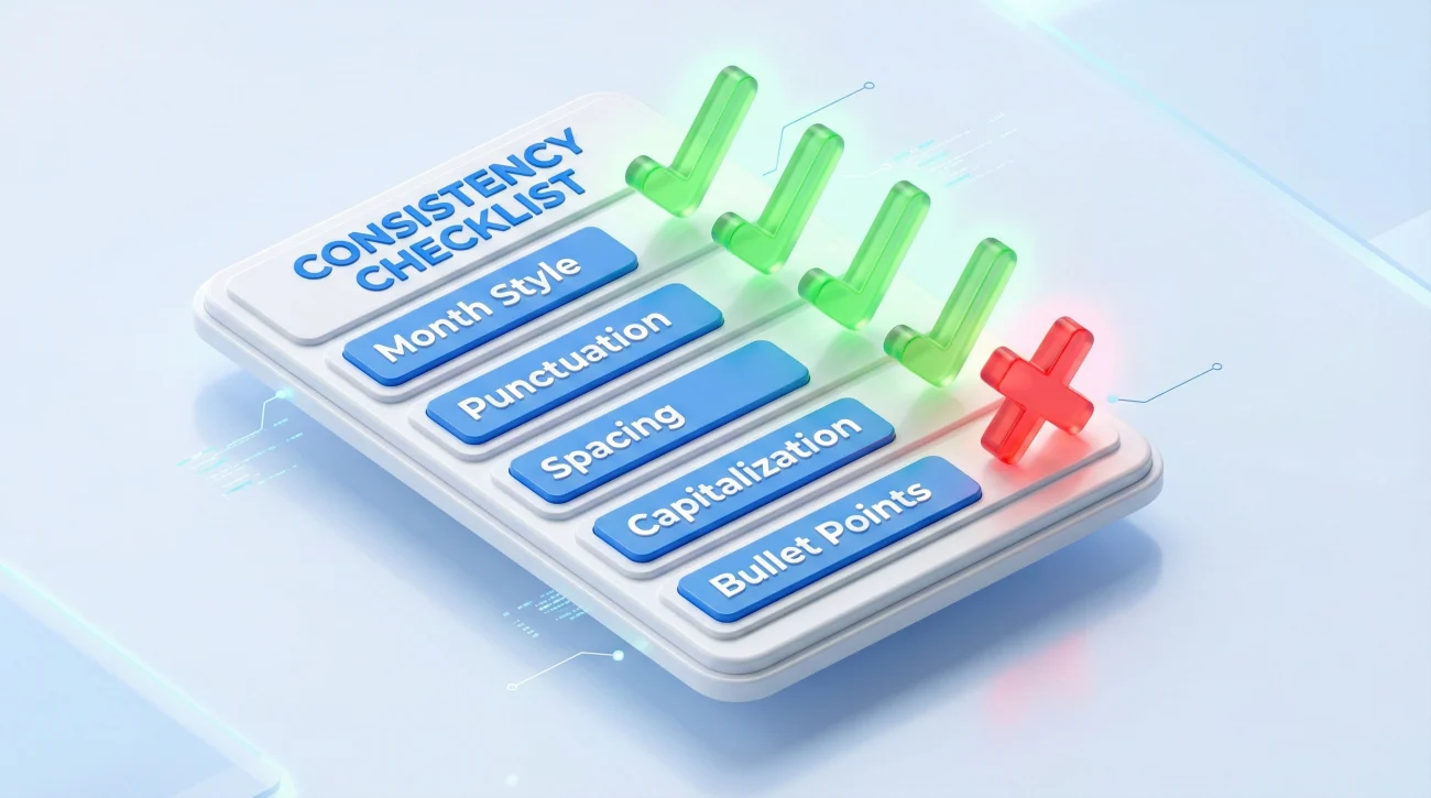 Consistency Checklist Visual