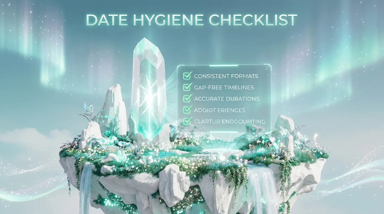 Date Hygiene Checklist For Resume