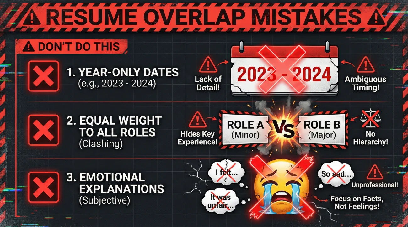 Mistakes To Avoid With Resume Overlapping Dates