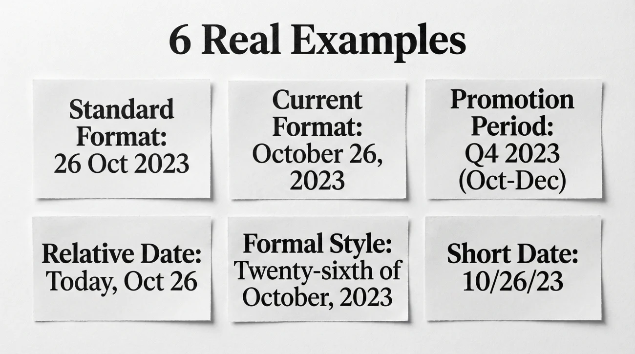Six Real Date Examples