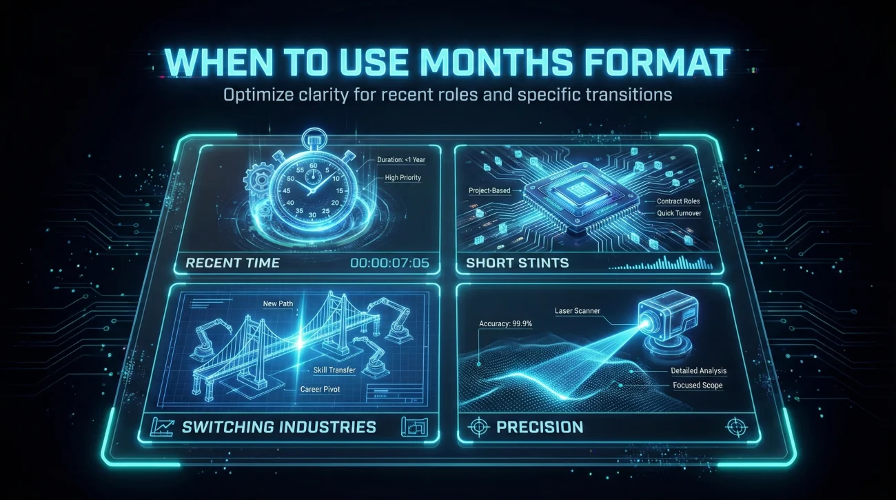 When To Use Months On Your Resume Format