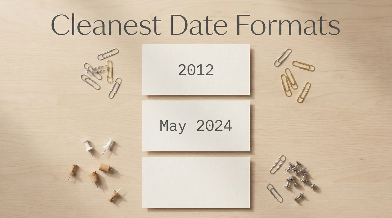 Cleanest Education Date Formats