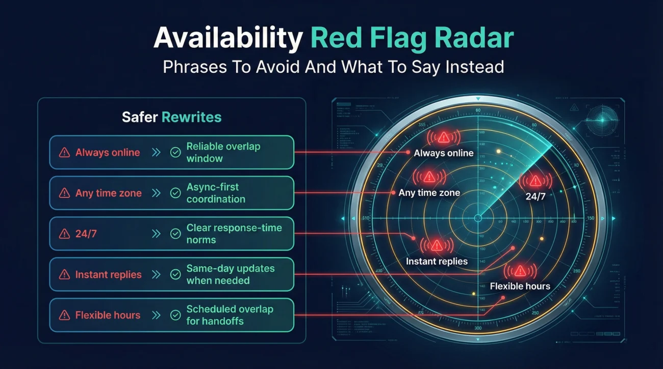 Availability Red Flags Phrases To Avoid Time Zones