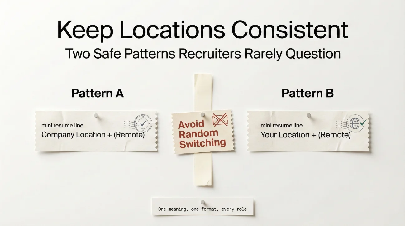 Remote Resume Location Consistency Patterns Avoid Mismatch