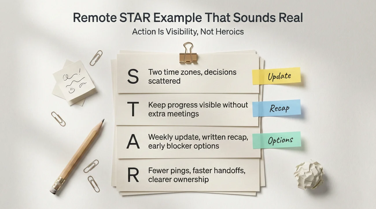 Remote STAR Example For Interviews Visibility Focus