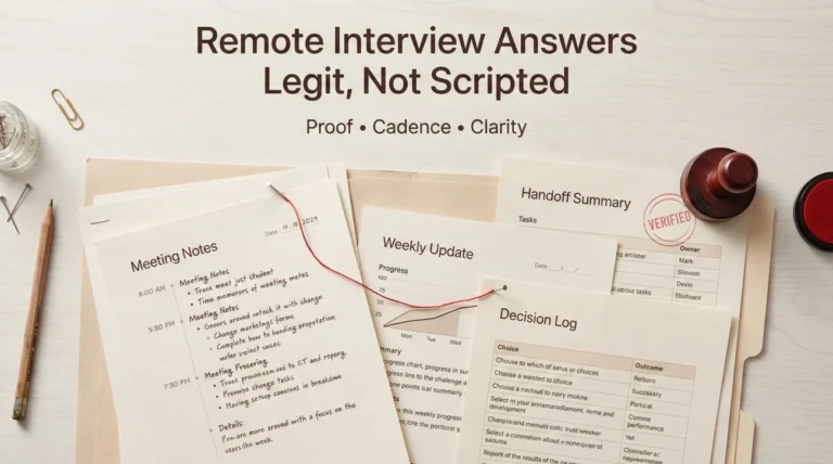 Remote Work Interview Answers: Prove You Are Legit Remote Without Sounding Scripted