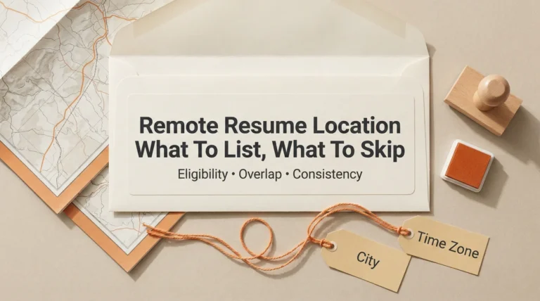 Location on a Remote Resume: What to List and What to Skip
