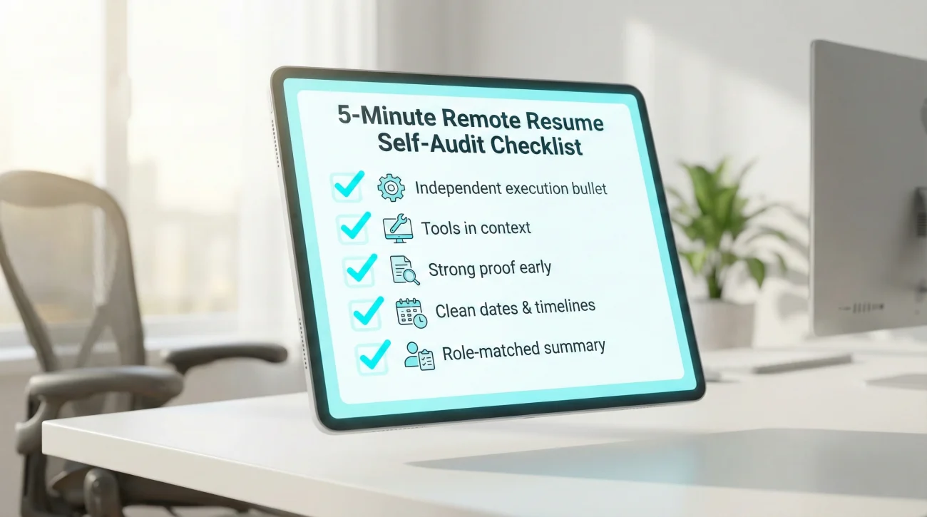 Five Minute Remote Resume Self Audit Checklist