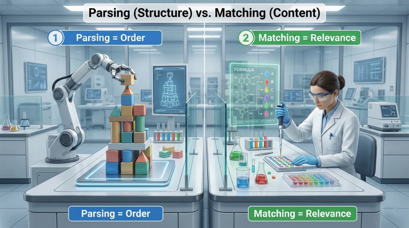 Resume Parsing Structure Versus Matching Content Comparison