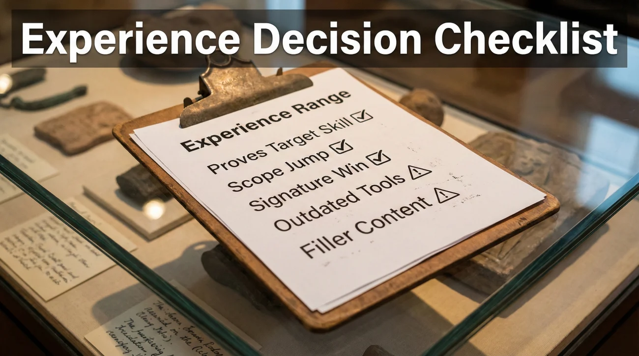 Resume Experience Inclusion Decision Checklist