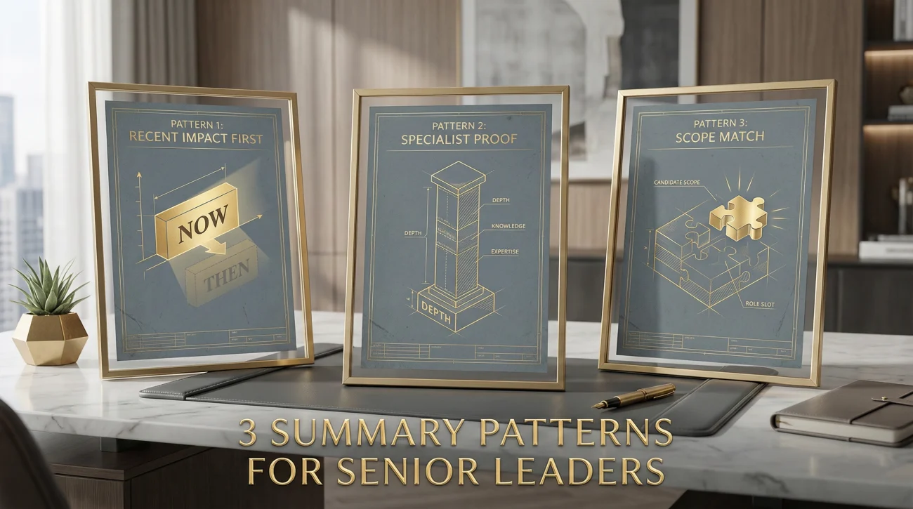 Three Senior Resume Summary Patterns Structure