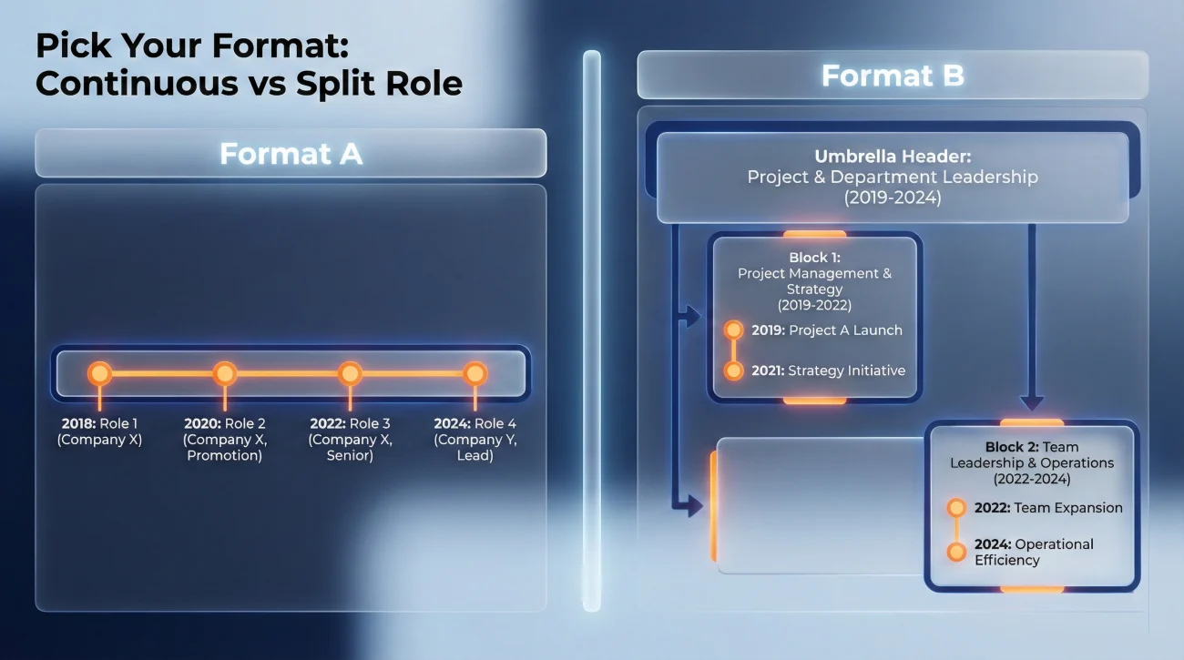 Resume Format Comparison Single Vs Split